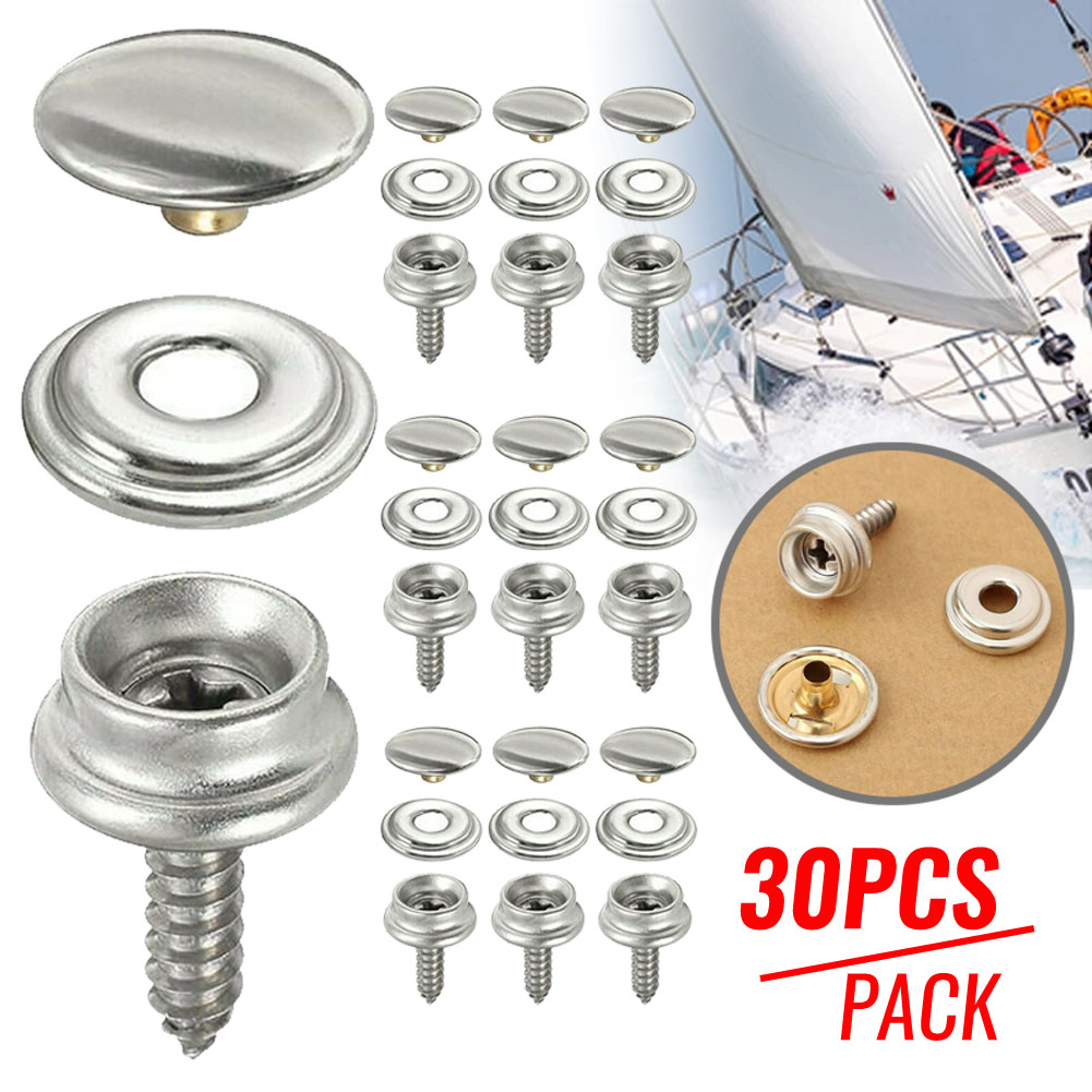 Snap Fastener Set - 30pcs Snap Fastener Stainless Canvas Capos
