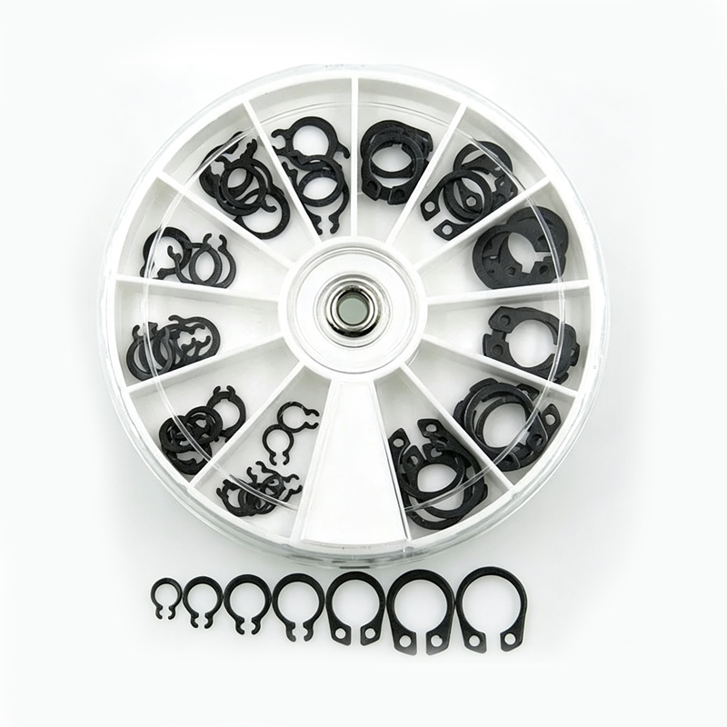 Snap Fastener Set - 70Pcs Round Box Black C-Type Shaft