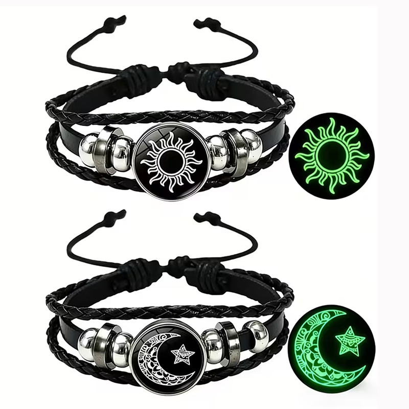 2Pcs Glow in the Dark Sun Moon - Snap Fastener Set ulasan dan harga
