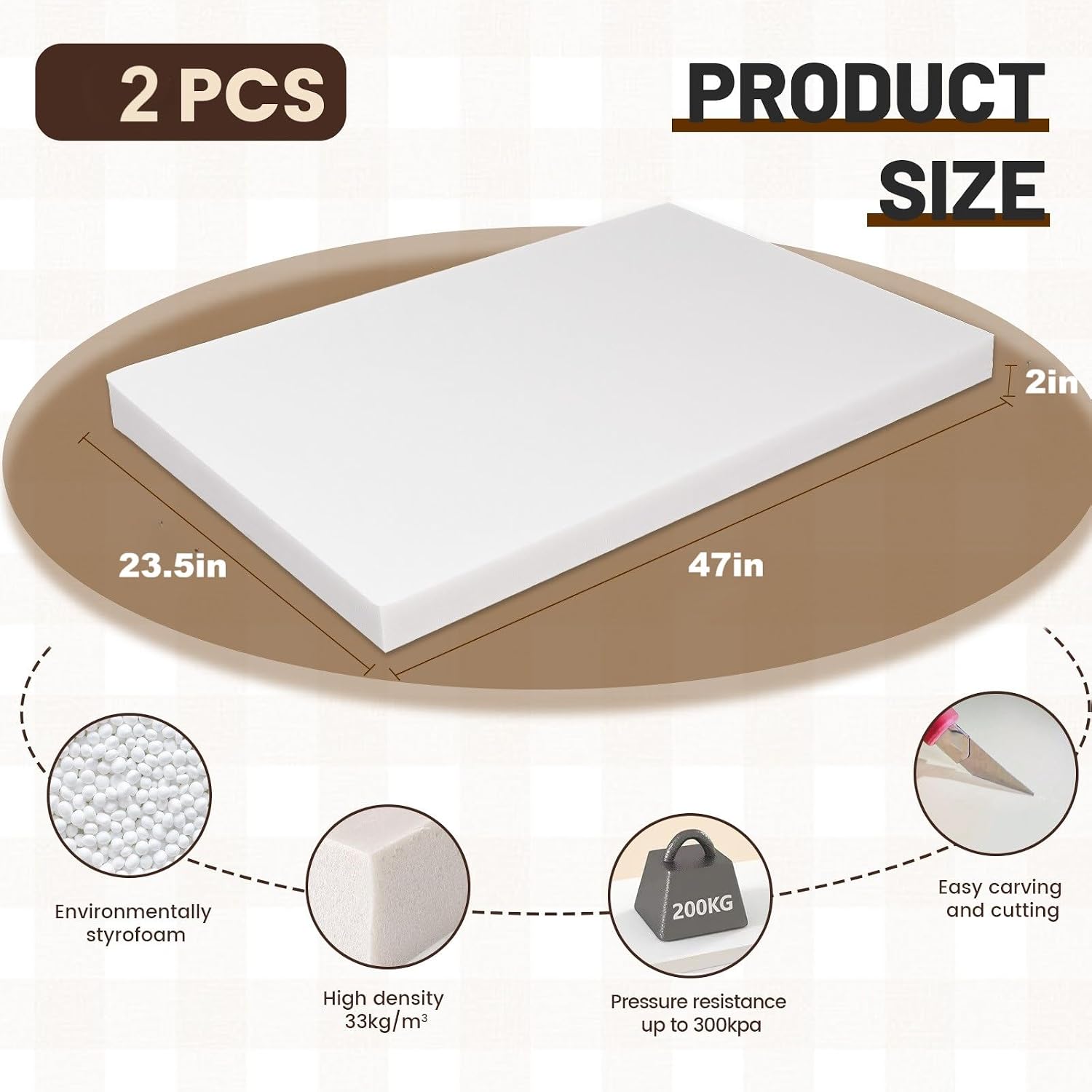 High Density XPS Large Foam Bo - Easy Cosplay Prop ulasan dan harga