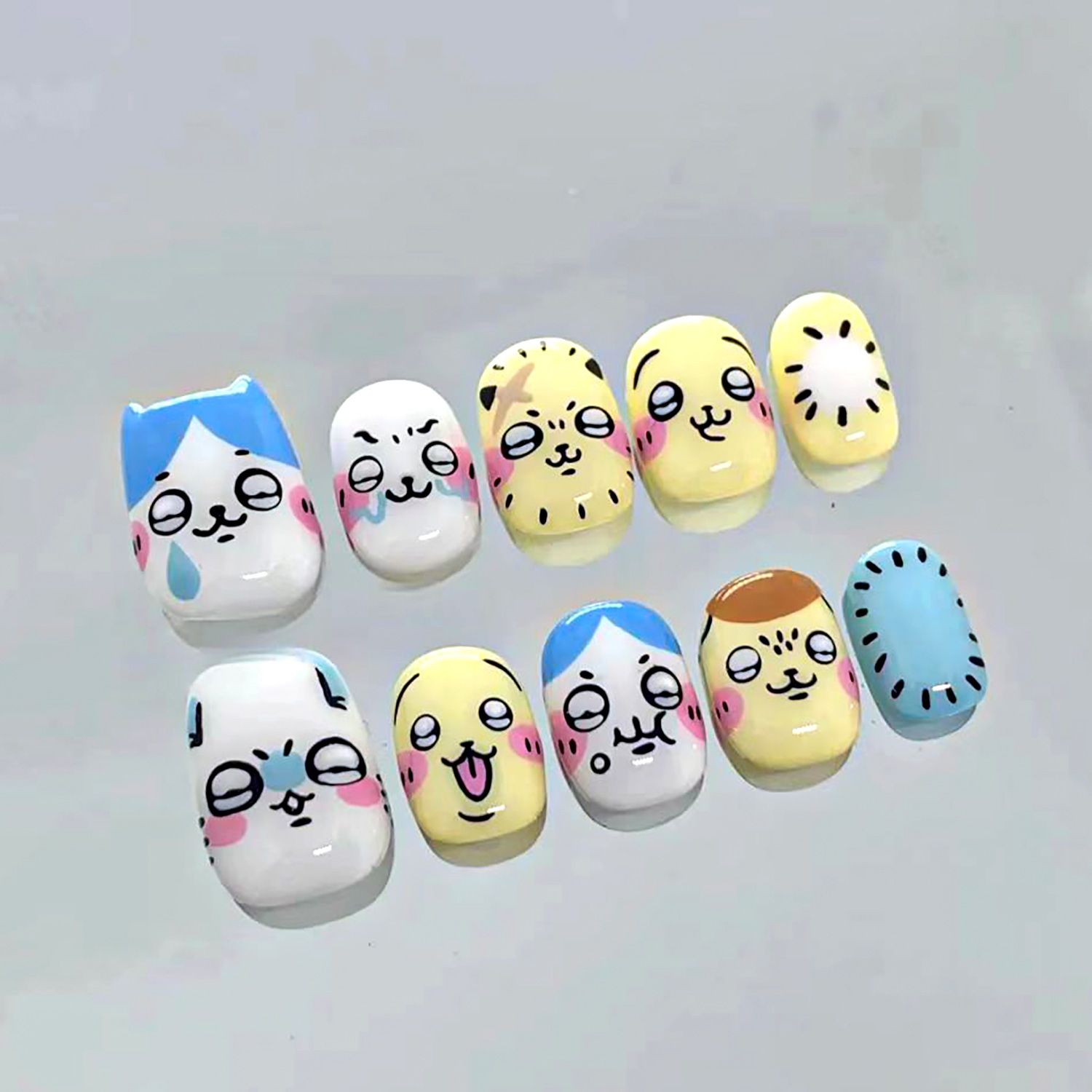 Cute cartoon Rakko press-on na - Detachable Cosplay Prop ulasan dan harga