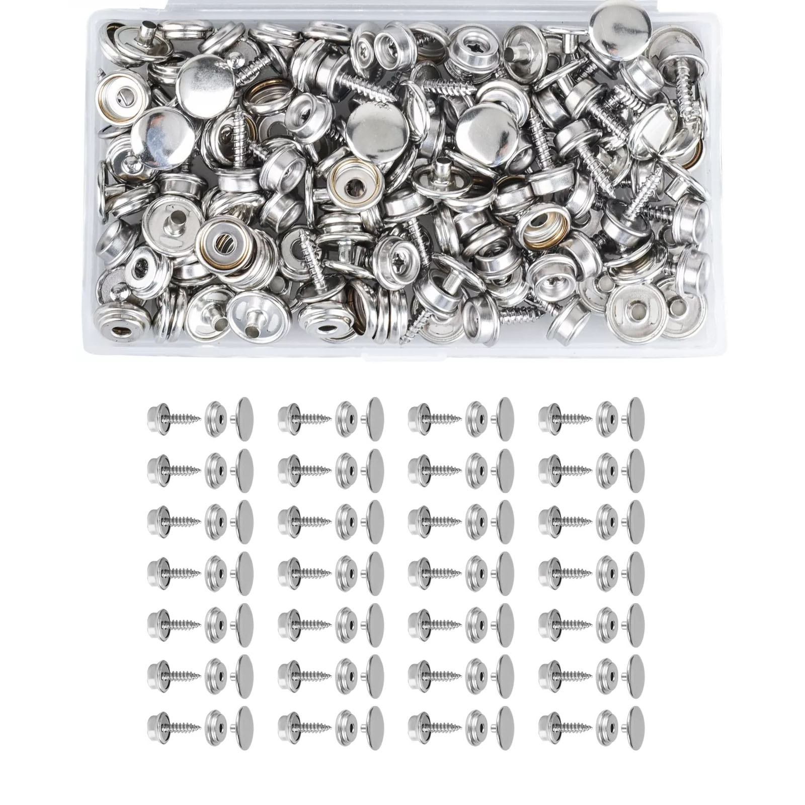 50 Set Stainless Steel Boat Ma - Snap Fastener Set ulasan dan harga