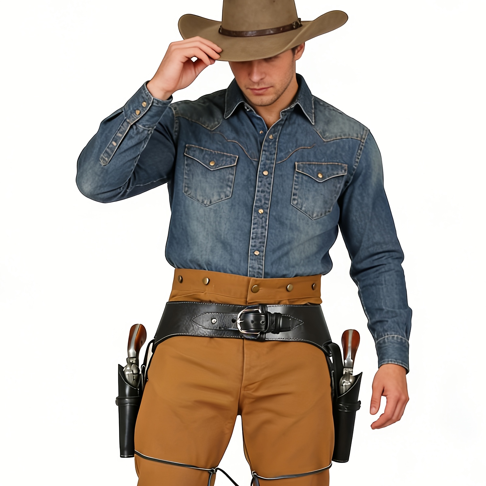 Vintage West Cowboy Thigh Hols - Cosplay Prop Pistol ulasan dan harga