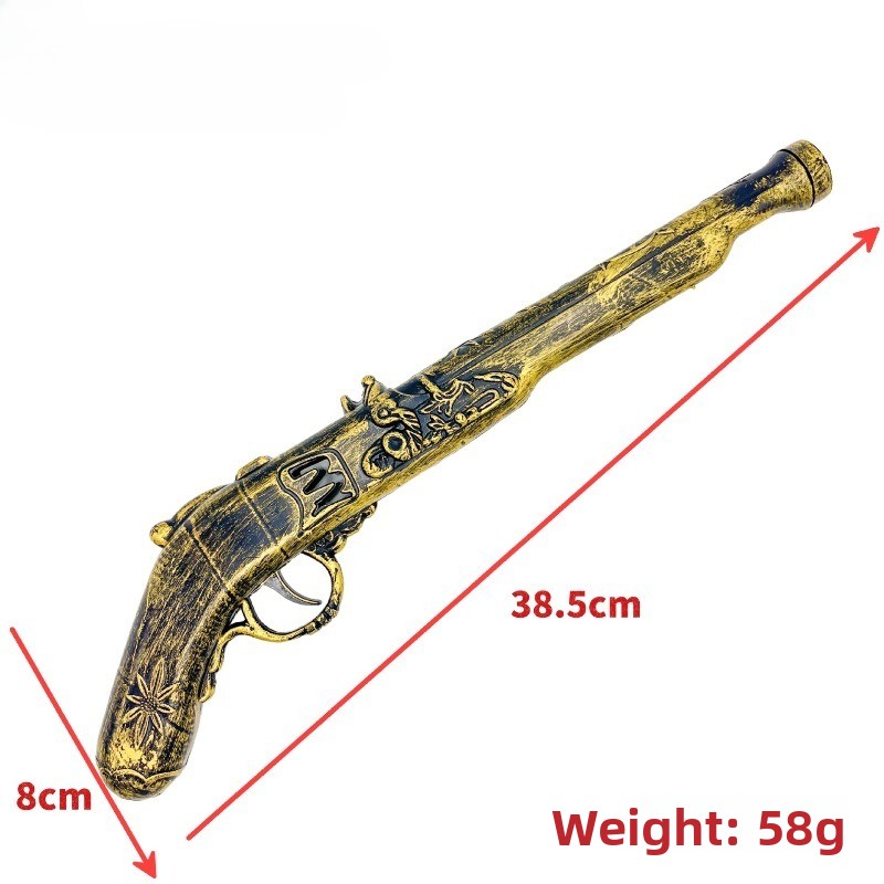 40cm/15.75in Pirate Gun Plasti - Cosplay Prop Pistol ulasan dan harga